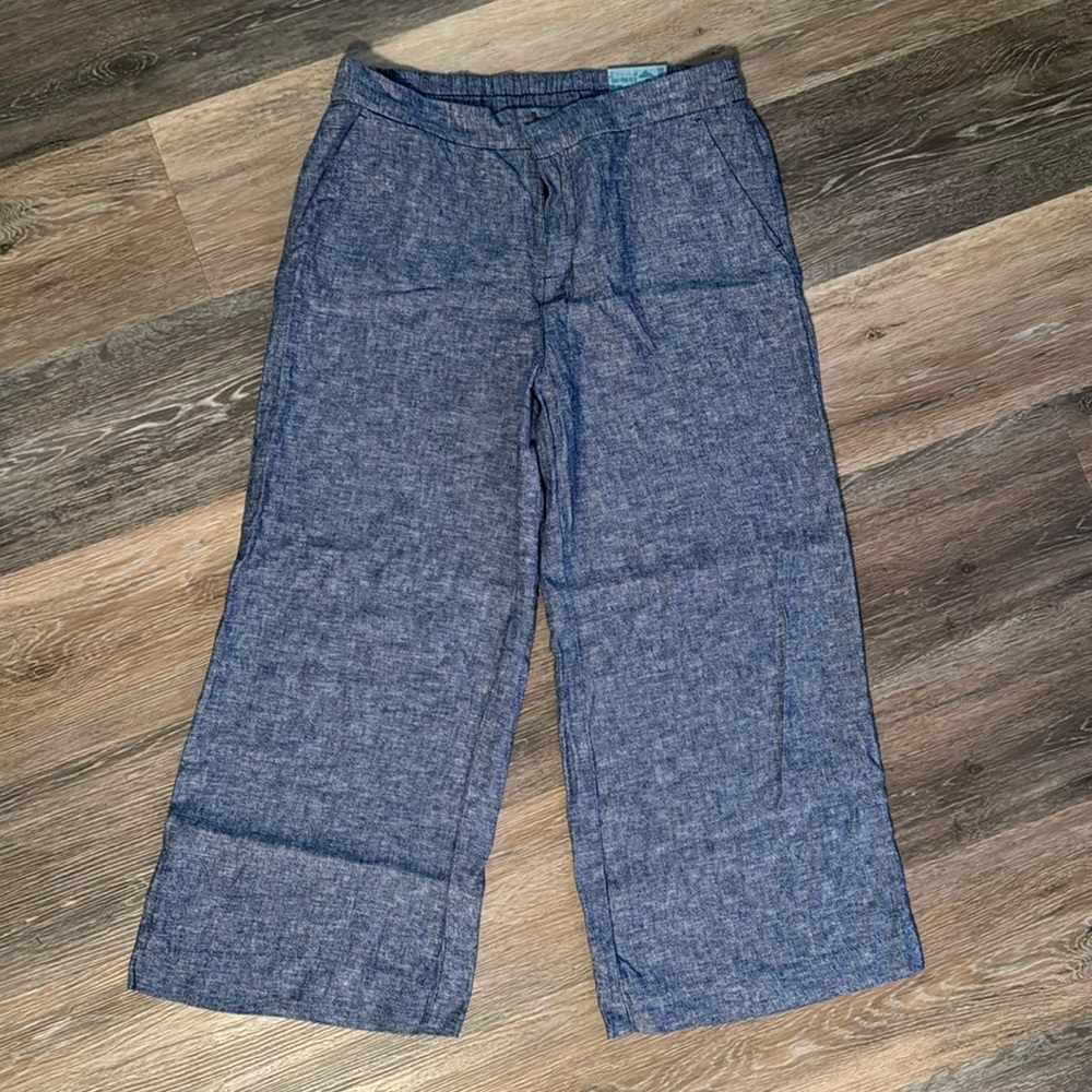 Old Navy Linen wide leg cropped pants NWT